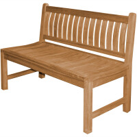 Teakholz Bank Arezzo 120cm Massivholz Wetterfest B-Ware 5
